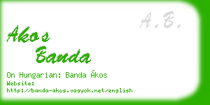 akos banda business card