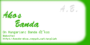 akos banda business card